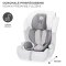 KINDERKRAFT Bilbarnstol Comfort up i-size grå (76-150 cm)