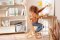 KINDERKRAFT Esszimmerstuhl Enock mit Polsterung Graues Holz, Premium