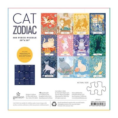 Galison Puzzle Katzen-Tierkreiszeichen 500 Teile