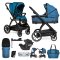 MUUVO SET Kinderwagen 4in1 Trick Ocean blue + CYBEX Aton B2 i-Size