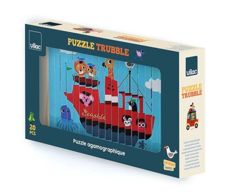 Vilac Puzzle 4D en bois Véhicules