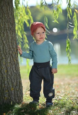 Dunne joggingbroek Outlast® - donkergrijs gemêleerd