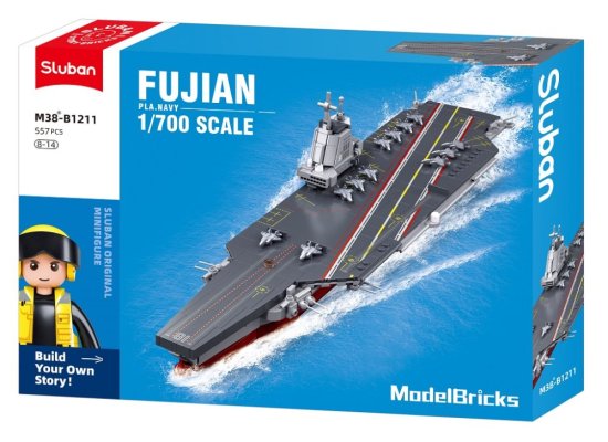 Sluban Model Bricks M38-B1211 Aircraft Carrier Fujian