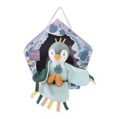 Doudou Coffret cadeau - Peluche musicale oiseau vert 23 cm