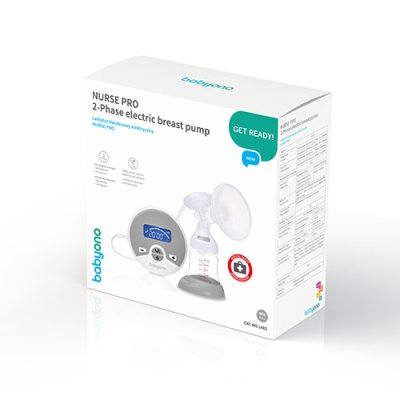 BABYONO Elektrische Milchpumpe Nurse Pro + Stilleinlagen 100 + 40 GRATIS