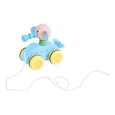 Bigjigs Toys Słonik do ciągnięcia na sznurku