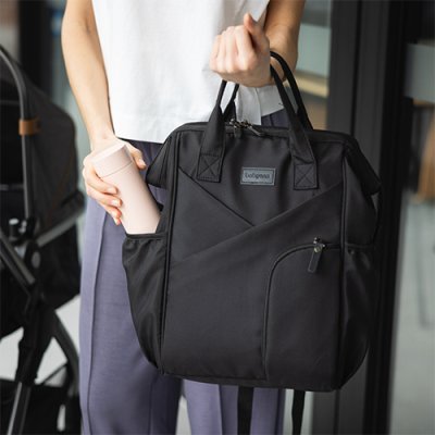 BABYONO Wickeltasche / Rucksack Modern Style black
