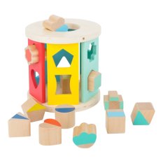 small foot Cilindru colorat din lemn pentru sortat forme