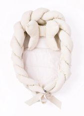 BELISIMA Gnezdo za dojenčka Braid Ecru 85x55 cm