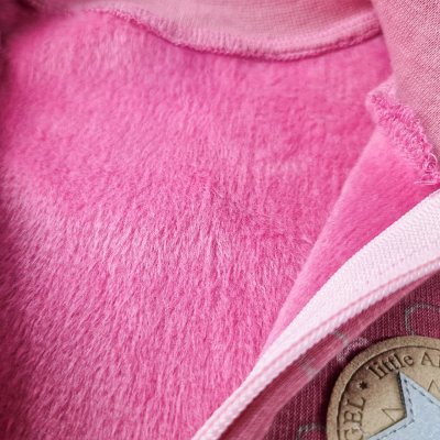 Felpa calda con zip - rosa