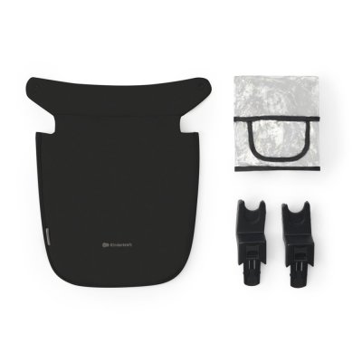 KINDERKRAFT Kinderwagen kombiniert 3 in 1 Newly Classic schwarz + Mink PRO