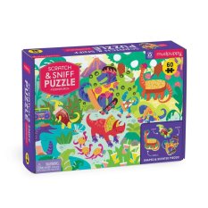 Puzzle Mudpuppy Pizzasaurus 60 pièces parfumé