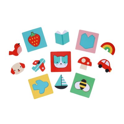 Petit Collage Puzzle sensoriale Trova l'oggetto preferito