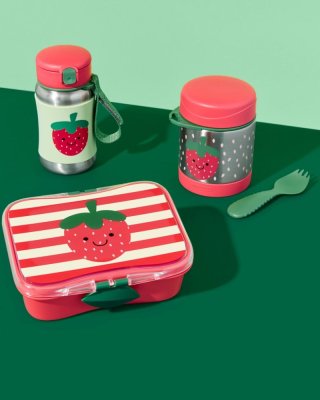 SKIP HOP Spark Style Thermos pentru alimente cu lingura/furculita Strawberry 325 ml, 3 ani+