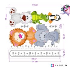 Stickers for the children's room - Children's meter with animals