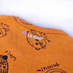 Maglietta scivolo DR TISK Outlast® - animaletti color miele