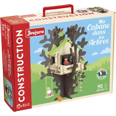 Jeujura Jeu de construction en bois 90 pièces Cabane dans les arbres