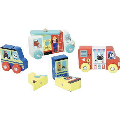 Vilac Drewniane magnetyczne puzzle Ratownicy