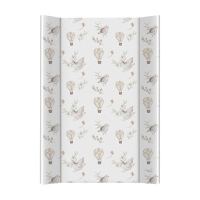 CEBA BABY Wickelauflage 2-seitig mit fester Platte (50x70) Ultra Light Happy Birds