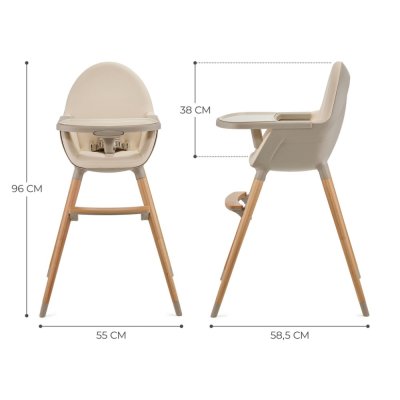 KINDERKRAFT Chaise de salle à manger FINI2 Beige