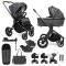 MUUVO SET Barnvagn 4i1 Quick SE 2 Diamond graphite set + CBX By CYBEX Aton B2 i-Size + bas