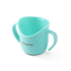 BABYONO Muki ergonominen kahvoilla 120 ml minttu 6m+