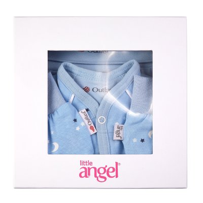 Set neonato BIO Outlast® - azzurro chiaro stelline/azzurro chiaro