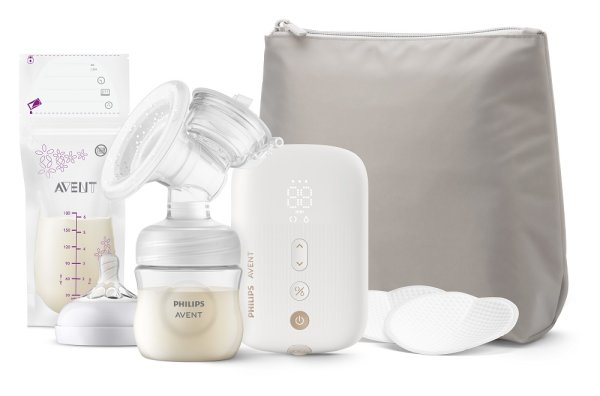 Philips AVENT Milchpumpe Elektrisch Premium Wiederaufladbar SCF396/31+Geschenk