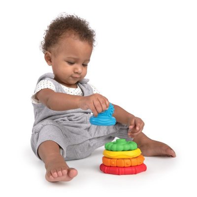 BABY EINSTEIN Stacking grizalo 2 v 1 Stack&Teethe™ 0m+