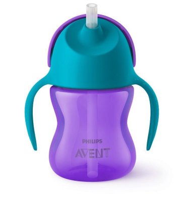 Kubek Philips AVENT z elastyczną słomką 200 ml dziewczynka