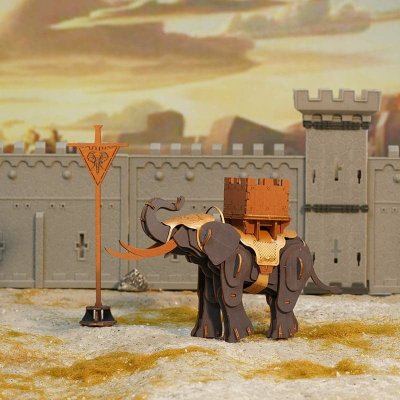 RoboTime Puzzle 3D de madeira Elefante de combate