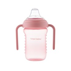 CANPOL BABIES Taza antiderrames con pico de silicona 220 ml rosa