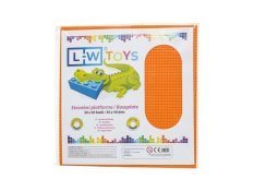 L-W Toys Veľká podložka na stavanie 50x50 bodov oranžová
