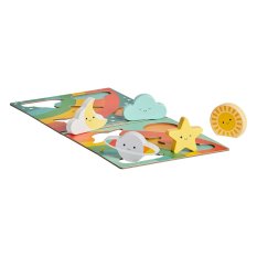 Petit Collage Robusztus fa puzzle Rainbow