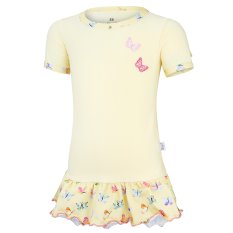 Túnica fina Outlast® - amarelo claro/borboletas