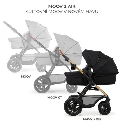 KINDERKRAFT Kombi-Kinderwagen Moov 2 Air 3in1 Pure Black