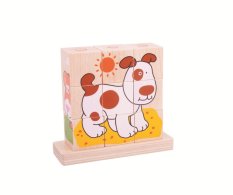 Bigjigs Toys nasazovací kostky zvířátka poškozený obal