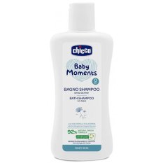 CHICCO Schampo för hår och kropp Baby Moments 92% naturliga ingredienser 200 ml