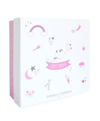 Doudou Zestaw prezentowy - pluszowy otulacz jednorożec 22 cm