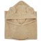EKO Poncho bawełniane z kapturem i uszkami Beige 75x120 cm