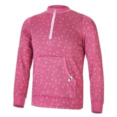 Bluza ocieplana kieszeń - różowa
