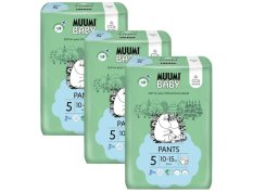 MUUMI Spodnie Baby 5 Maxi+ 10-15 kg (114 szt.), miesięczne opakowanie eko pieluszek