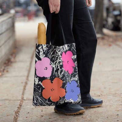Galison Tote Bag Warhol Bloemen - Roze