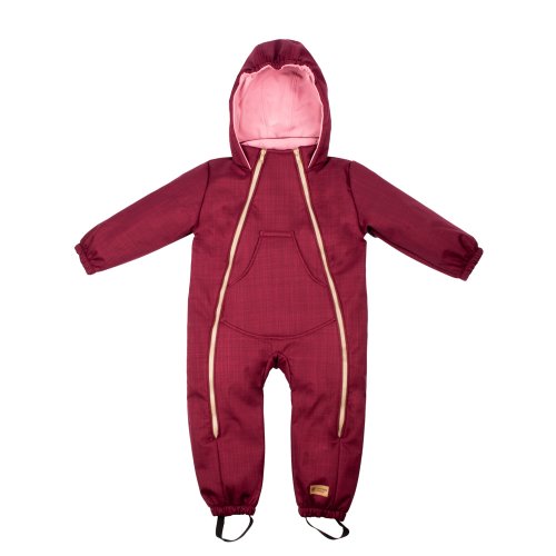 Monkey Mum® Macacão de inverno infantil softshell com forro polar - Chapeuzinho vermelho escuro - tamanhos 86/92