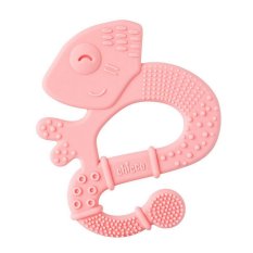 CHICCO Silikon-Beißring Super Soft Chamäleon rosa 2m+