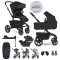 EASYWALKER SET Kinderwagen 4in1 Jimmey Pepper Black XXL RWS + CYBEX Aton B2 i-Size