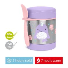 SKIP HOP Zoo Food Thermos with Spoon/Fork Narwhal 325 ml, 3 years+