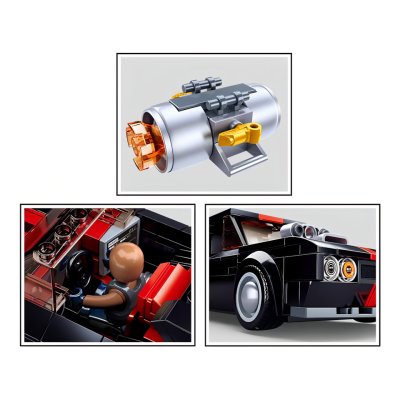 Sluban Model Bricks M38-B1085 Voiture de course de rue 2 en 1