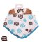 KIKKO Bamboo bib/scarf Spirals&Bubbles, cyan spirals 1 pc