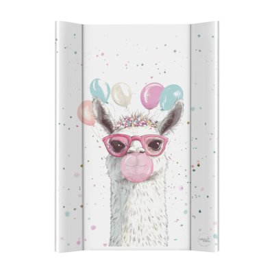 CEBA BABY Wickelauflage 2-seitig mit fester Platte (50x70) Ultra Light Crazy Lama